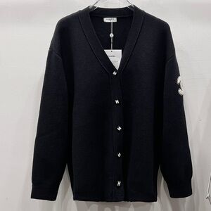 CHANEL Black V‑Neck Button Cardigan